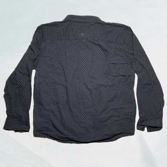 PrAna Navy Triangle Pattern Button Down Shirt XXL - Picture 2 of 11